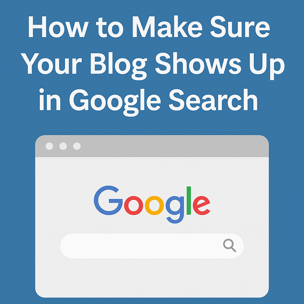 how to make sure your blog shows up in google search