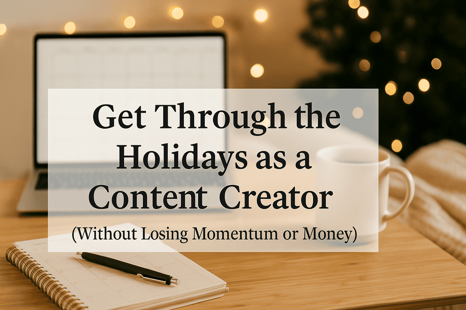 How to Get Through the Holidays as a Content Creator (Without Losing Momentum or Money)