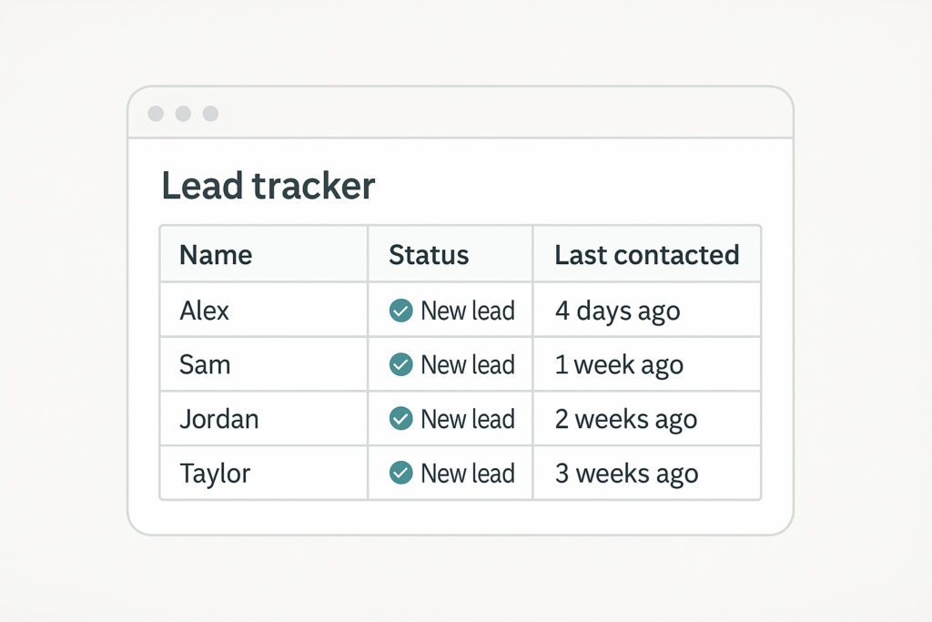 online teacher lead tracker