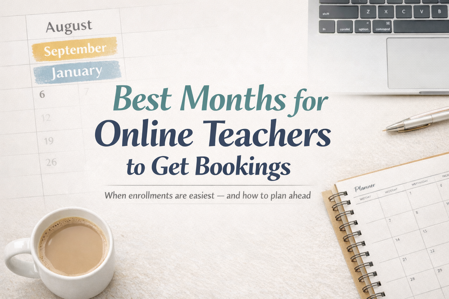Best Months for Online Teachers to Get Bookings (and What to Do Each Season)