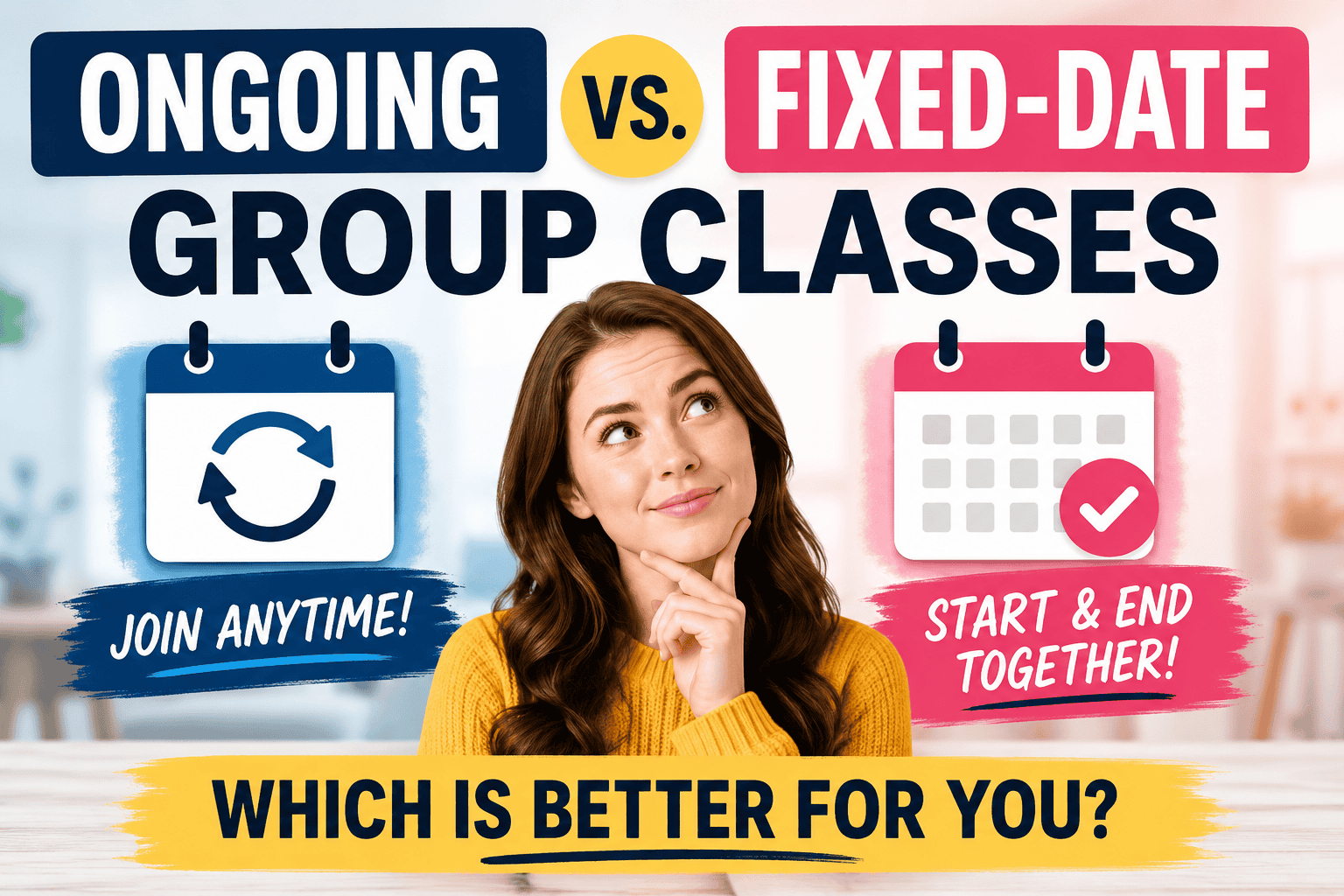 ongoing vs fixed date classes