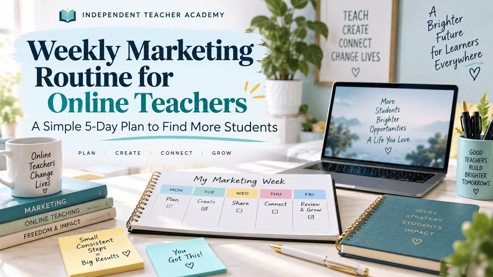 Weekly Marketing Routine for Online Teachers: A Simple 5-Day Plan to Find More Students